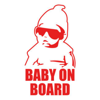 Badass Baby On Board Decal (Red)